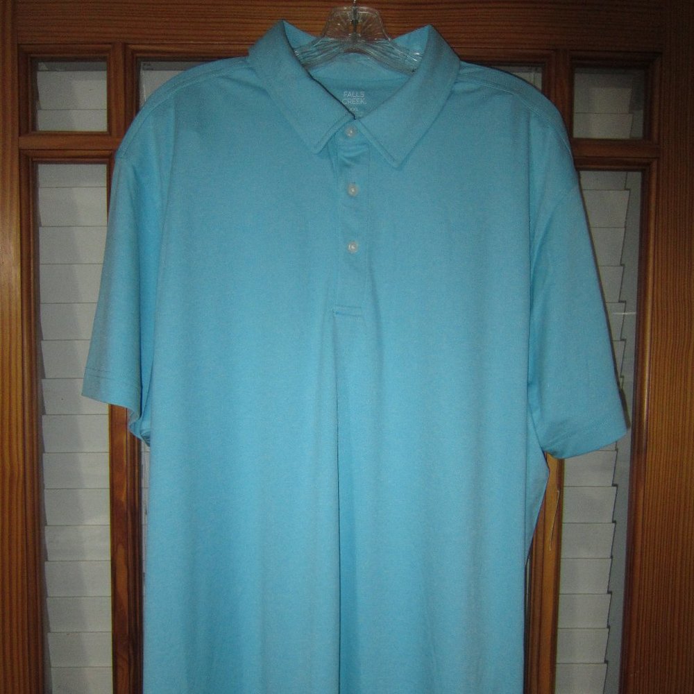 Falls Creek Performance Polo Shirt Men's Blue NEW Small XXXL